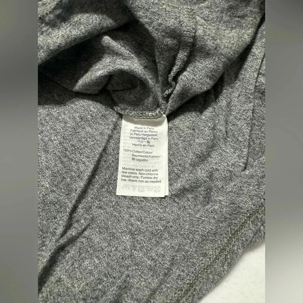 Madewell Front Knot Tee | Marled Gray | Size Small - Picture 5 of 6